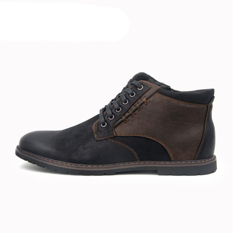 Online discount shop Australia - Men Shoes Boots Casual Fashion High-Cut Lace-up Warm Hombre #YM86901BU
