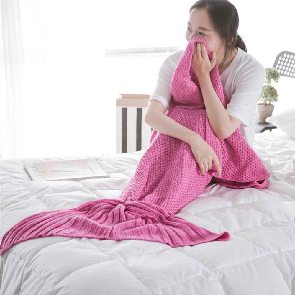 Yarn Knitted Handmade Crochet Kids Throw Bed Wrap Super Soft Sleeping Bed 3 Sizes 1PCS/Lot