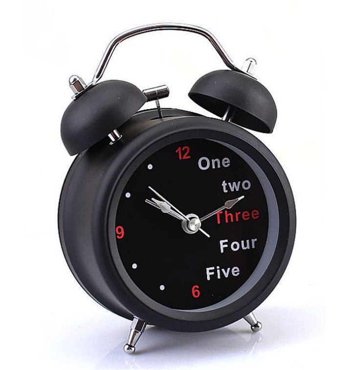 Online discount shop Australia - Happy home New Fashion Classic Number/English Retro Double Bell Desk Table Alarm Clock 1PC