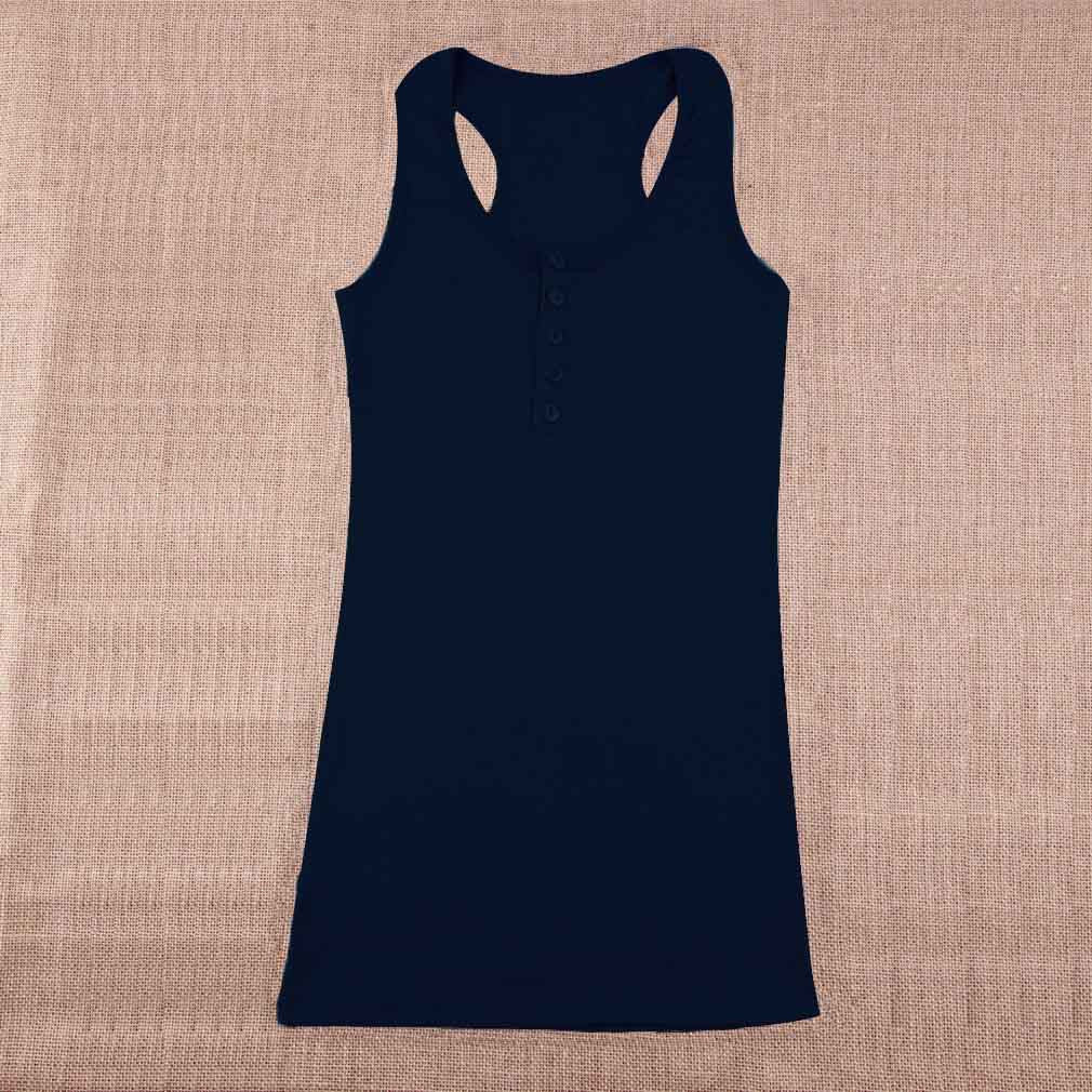 Online discount shop Australia - 1Pc Ladies Multicolor Long Sleeveless Bodycon Temperament Cotton Long T-shirt Tank Top Women Vest Tops