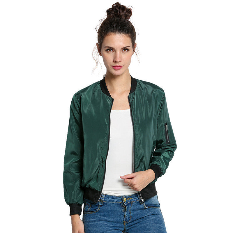 Online discount shop Australia - Bomber Jacket Fashion Zippers Pockets  Army Green Basic Jacket Biker Outwear