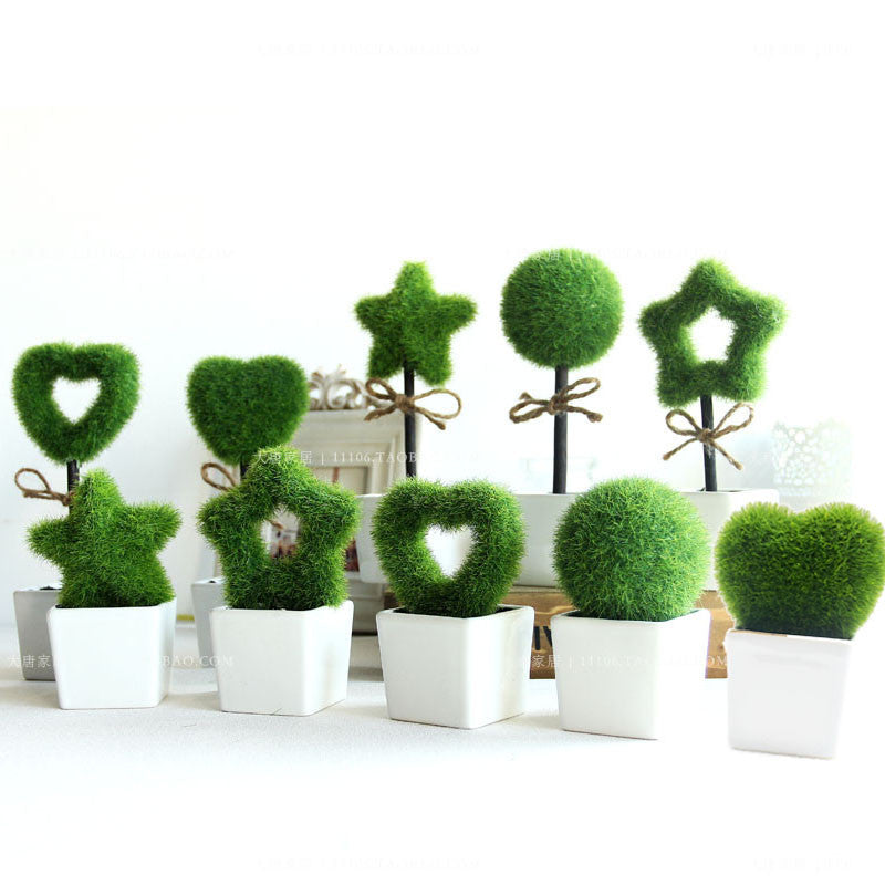 Online discount shop Australia - Furnishings green artificial plant fashion small artificial flower creative wedding decorations flowers with pot /craft