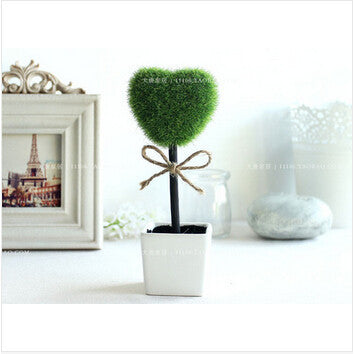 Online discount shop Australia - Furnishings green artificial plant fashion small artificial flower creative wedding decorations flowers with pot /craft