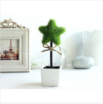 Online discount shop Australia - Furnishings green artificial plant fashion small artificial flower creative wedding decorations flowers with pot /craft