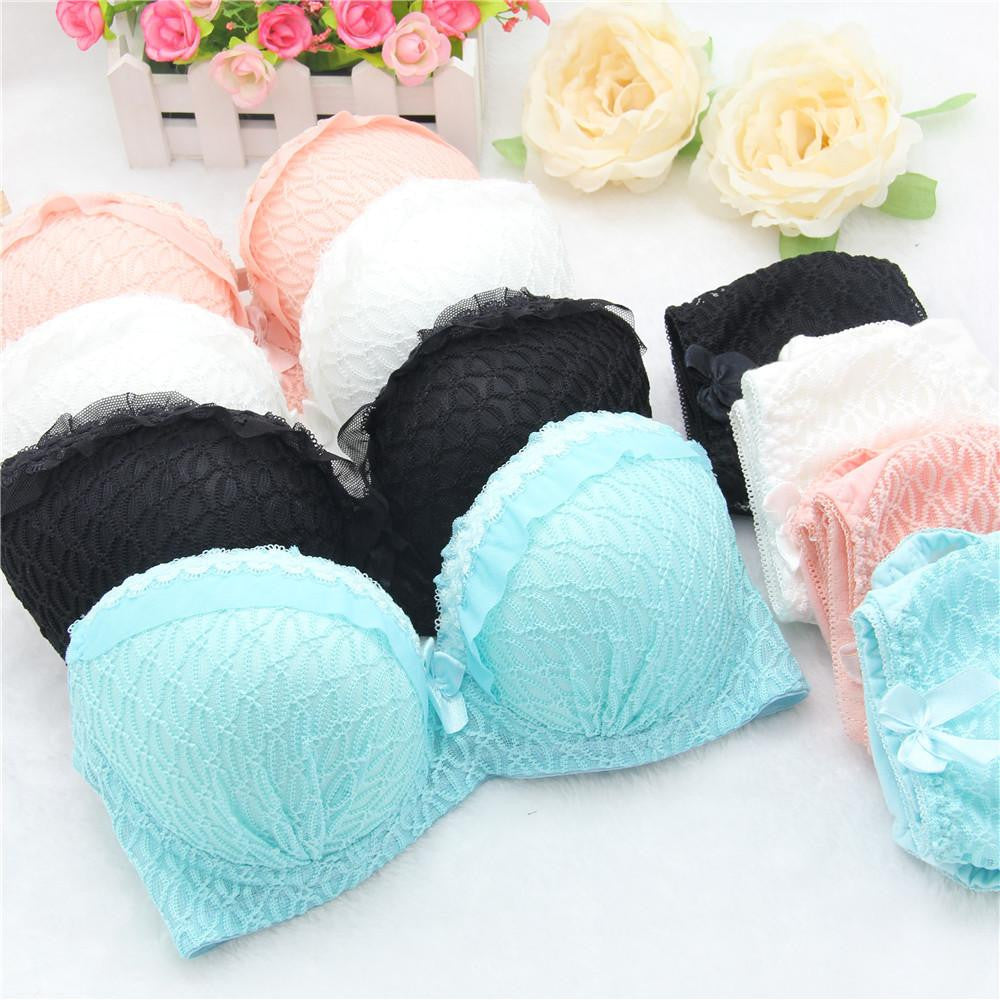 Sexy Thong Lace Bra Sets For Women Push Up Bra And Panty Set