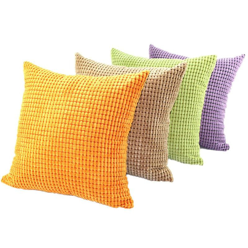 Square Velvet Throw Cushion Home Bed Decor Multi-Colors