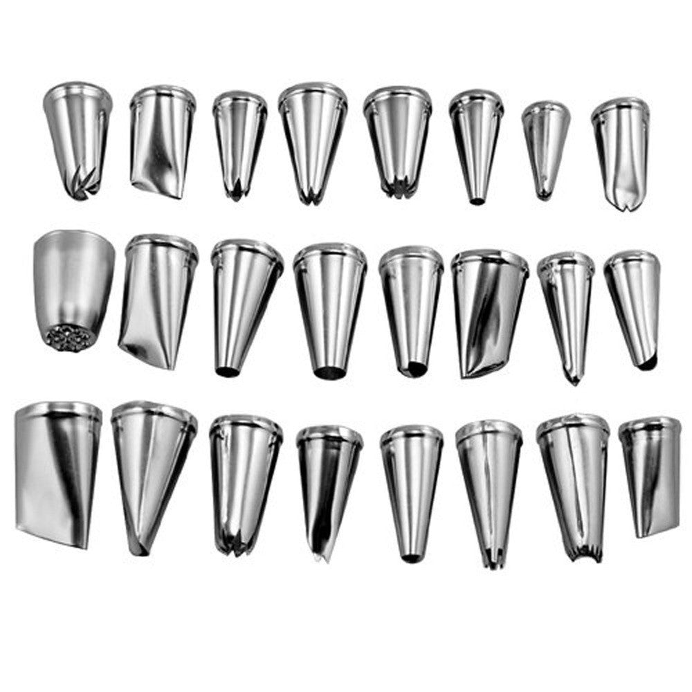 Online discount shop Australia - 24Pcs/set Large Stainless Steel Icing Piping Nozzles Pastry Tips Set For Cake Decorating Sugar Craft Tool Smile