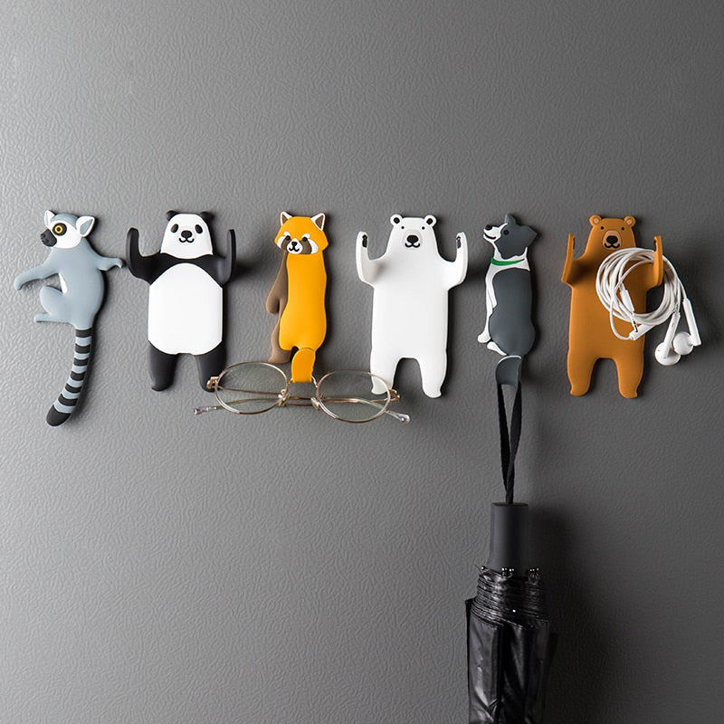 Animal Fridge Hook Key Wall Crochet Holder Removable Kitchen Hooks Home Decor key holder wall can Washed holder wall hook