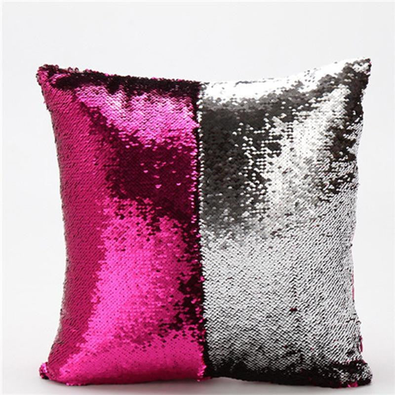 two tone sequins throw pillows and covers continental mermaid decorative pillow cushion case sofa car DIY case