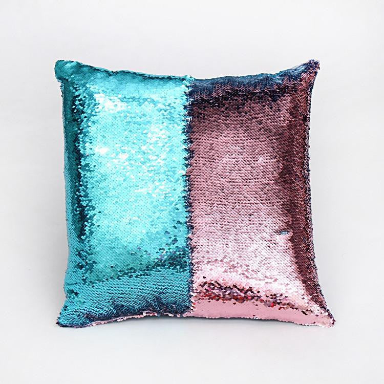 two tone sequins throw pillows and covers continental mermaid decorative pillow cushion case sofa car DIY case