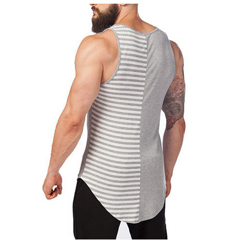 Online discount shop Australia - Mens Singlets Stripe Fitness Singlets Muscle Stringer Mens Stringer Tank Tops Stringer Vest Tank Top Men