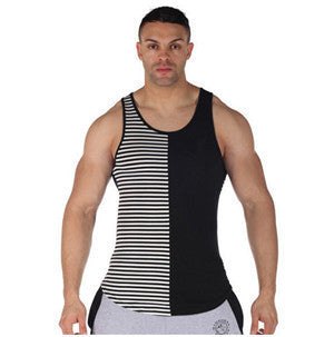 Online discount shop Australia - Mens Singlets Stripe Fitness Singlets Muscle Stringer Mens Stringer Tank Tops Stringer Vest Tank Top Men