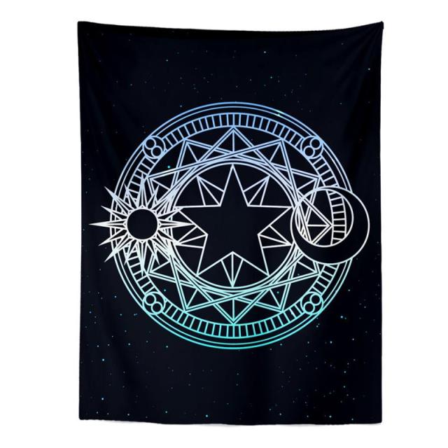 The Moon Star Tapestry Wall Hanging Astrology Divination Bedspread Beach Mat