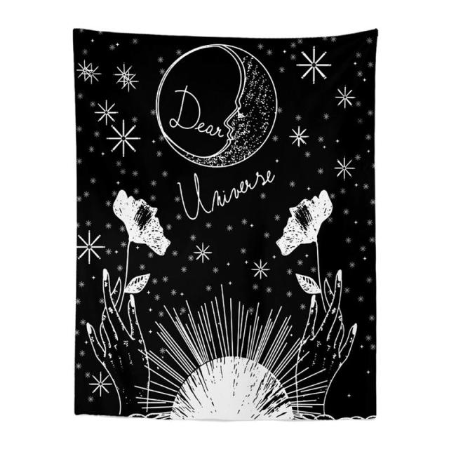 The Moon Star Tapestry Wall Hanging Astrology Divination Bedspread Beach Mat