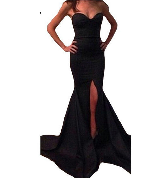 Online discount shop Australia - Missord Sexy wrapped chest asymmetric maxi dress party dress FT1683