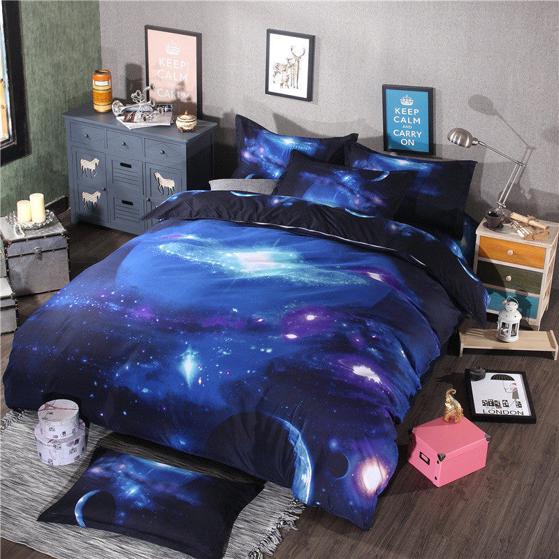 Online discount shop Australia - 3D Galaxy Bedding Sets Universe Outer Space Themed Bedspread 2pcs/3pcs/4pcs Twin/Queen Size Bed Sheets Duvet Cover Set #W10074#