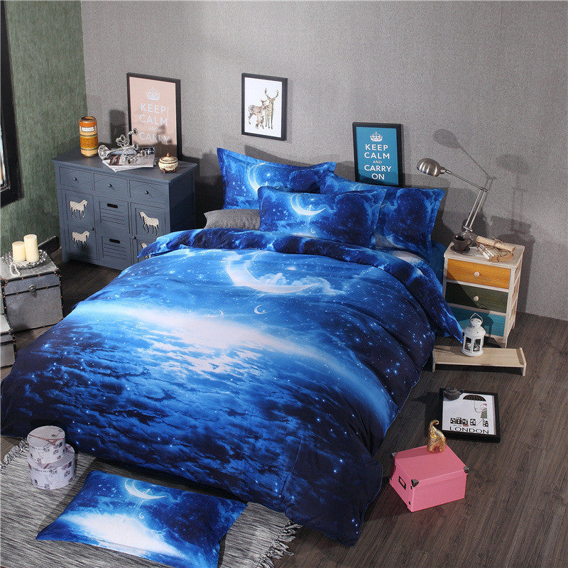 Online discount shop Australia - 3D Galaxy Bedding Sets Universe Outer Space Themed Bedspread 2pcs/3pcs/4pcs Twin/Queen Size Bed Sheets Duvet Cover Set #W10074#