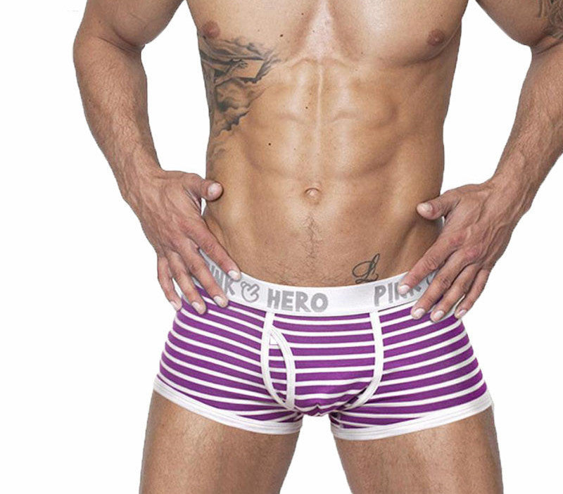 Online discount shop Australia - Comfortable Panties Men Male Underwear Men's Boxer Underwear Sexy Striped Cotton Man Underwear Boxer Fringe Underpants
