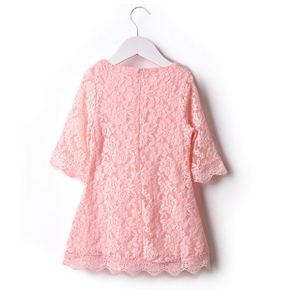 Online discount shop Australia - Baby Girls Lovely Lace A-line Dresses Girls Kids Dress