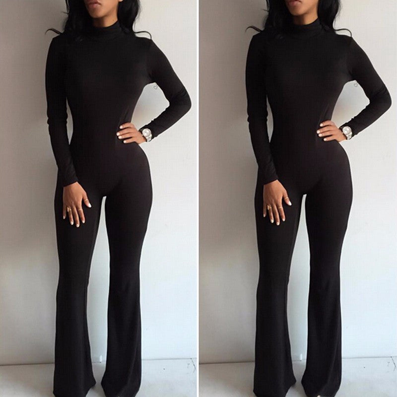 Tight Bodysuit Sexy Overalls Night Club Rompers Womens Jumpsuit Playsuit  Bodycon Jumpsuit Woman Long Sleeve