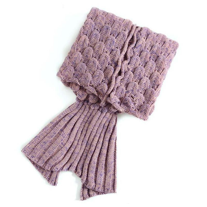 Online discount shop Australia - Crochet scales mermaid tail blanket Warm christmas knitted cute bed wrap Kids adult handmake sofa TV sleeping bag