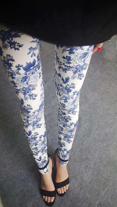 Women Leggings Printed 20 Colors Women Spandex Leggins Microfiber Flower Printed Floral Leggins