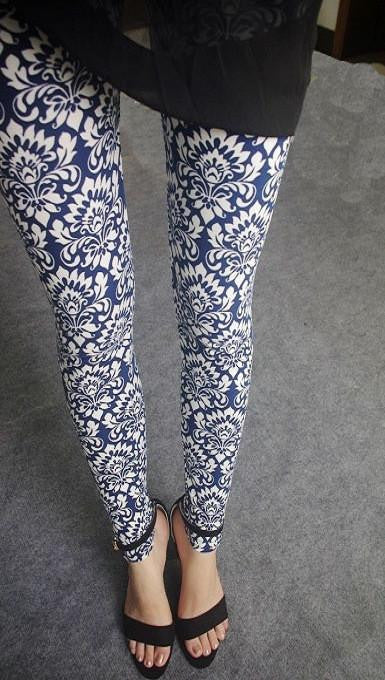 Women Leggings Printed 20 Colors Women Spandex Leggins Microfiber Flower Printed Floral Leggins