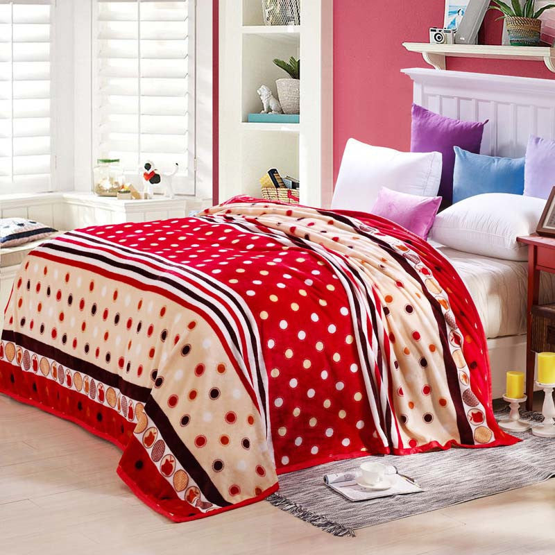 Online discount shop Australia - Coral Fleece blanket on the bed home adult Plaid Flower beautiful blanket sofa travel blanket purple portable #2
