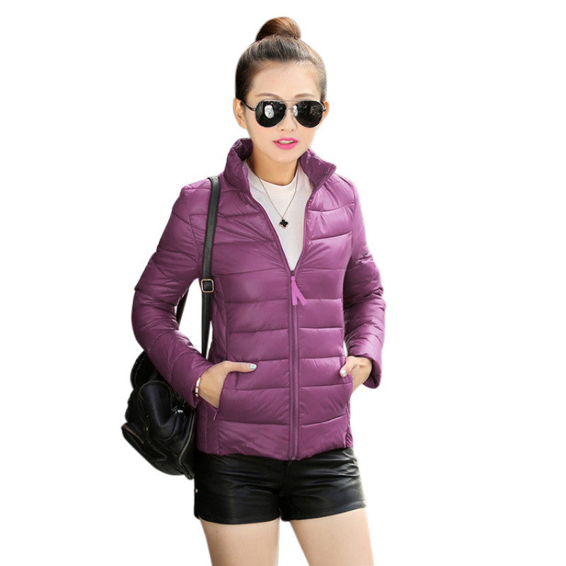 Online discount shop Australia - Ladies Jacket Coat Cotton Women Slim Ultra-Light Warm Soft Jacket Casual Outwear