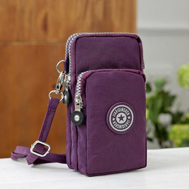 Sports Wallet Phone Bag For Mobile Shoulder Bag Pouch Case Belt Handbag Purse Coin Wallet Retro Key Holder Small Money Bag