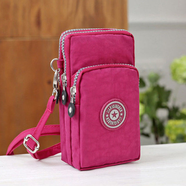 Sports Wallet Phone Bag For Mobile Shoulder Bag Pouch Case Belt Handbag Purse Coin Wallet Retro Key Holder Small Money Bag