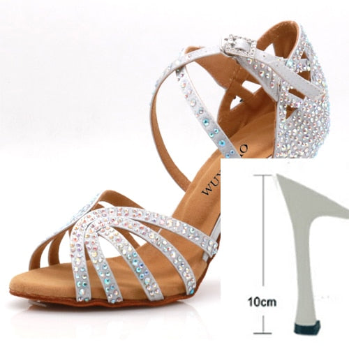 Jazz shoes Latin dance shoes female Latin Salsa girl casual shoes silver bronze skin shoes