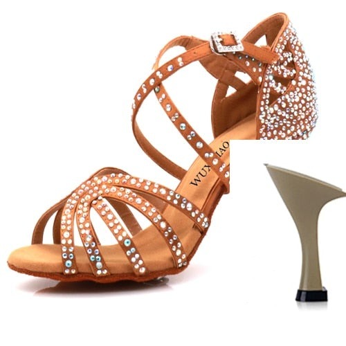 azz shoes Latin dance shoes Latin Salsa girl casual shoes bronze skin
