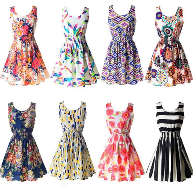 Online discount shop Australia - 22 Colors New  Women Tank Chiffon Beach Vestido Sleeveless T-shirts Floral Vestidoes M L XL XXL