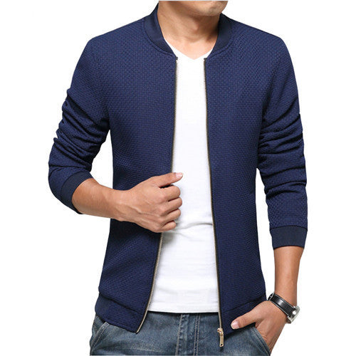 Online discount shop Australia - Men's Baseball Jacket New Season Long Sleeve Collar Short Slim Casual Fashion High Quality Solid Jacket Size 4XL N556