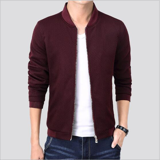 Online discount shop Australia - Men's Baseball Jacket New Season Long Sleeve Collar Short Slim Casual Fashion High Quality Solid Jacket Size 4XL N556