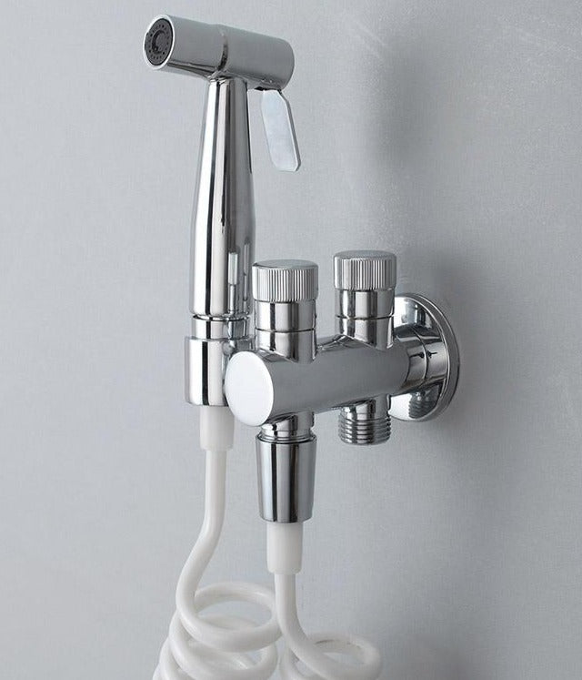 Double Functions Bathroom Bidet Sprayer Kit. 3 Meter Shower Hose Polished Chrome Toilet Bidet Faucet Brass Valve