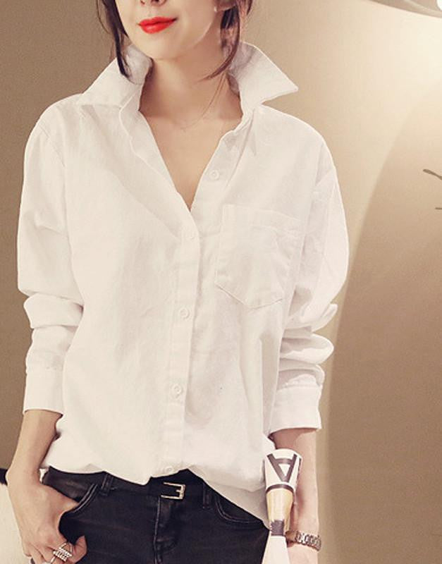 Womens Tops Fashion Blouse Long Sleeve White Shirt Women Blouses Office Shirts