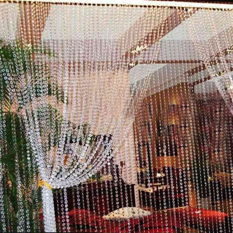 Online discount shop Australia - 30M Octagonal Acrylic Crystal Beads Curtains DIY Window Door Curtain Party Wedding Passage Backdrop Decoration