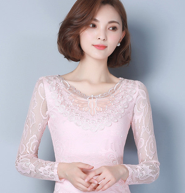 Online discount shop Australia - Big Size S-5XL Lady Lace Blouses Short Sleeve Shirts Embroidery Style Women White Shirts Black Tops