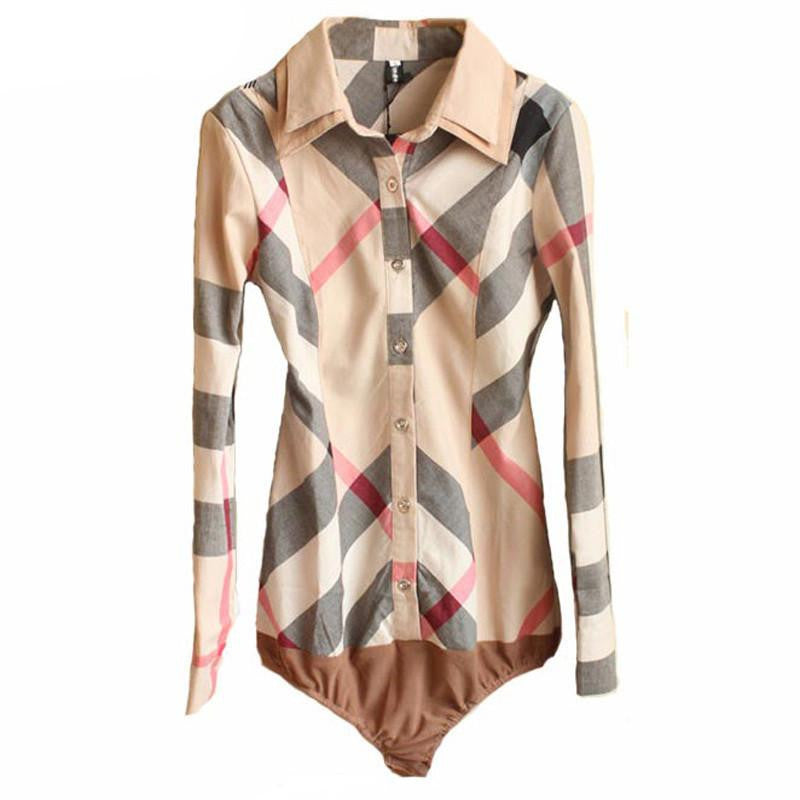 Women Fashion female long sleeve casual slim fit body shirt for women OL blouses