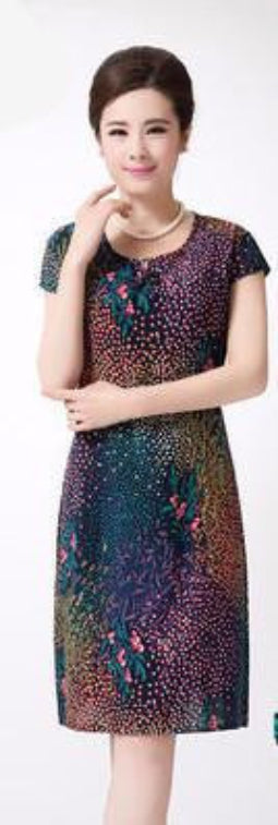 XL-5XL Vestidos Summer Style Plus Size Women Dress Vintage Printed Brand Flower Print Dress Long Casual Beach Dress