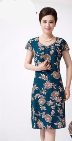 XL-5XL Vestidos Summer Style Plus Size Women Dress Vintage Printed Brand Flower Print Dress Long Casual Beach Dress