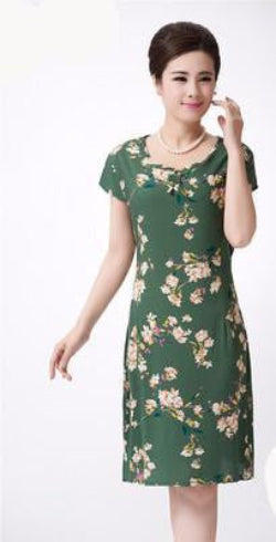 XL-5XL Vestidos Summer Style Plus Size Women Dress Vintage Printed Brand Flower Print Dress Long Casual Beach Dress