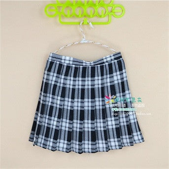 Online discount shop Australia - Kawaii Campus style Women's Uniforms Skirt For Women Students High Quality High waist Plaid pleated skirts