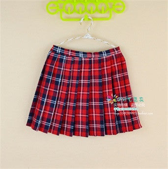 Online discount shop Australia - Kawaii Campus style Women's Uniforms Skirt For Women Students High Quality High waist Plaid pleated skirts