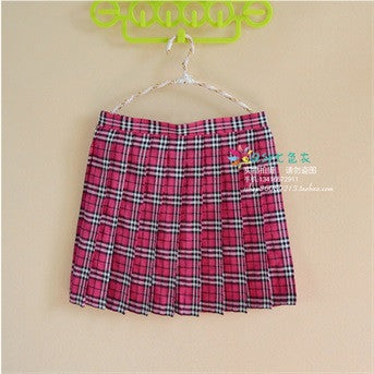 Online discount shop Australia - Kawaii Campus style Women's Uniforms Skirt For Women Students High Quality High waist Plaid pleated skirts