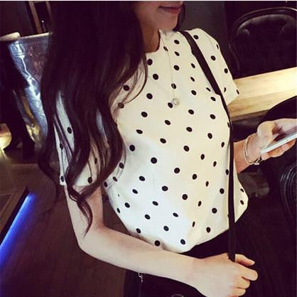 women blouses polka dot social korean fashion clothing blouse shirt