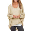 Women Loose Knitted Sweatshirt Batwing Long Sleeve Casual Solid Shirt knitwear Plus size Pullover Sweater