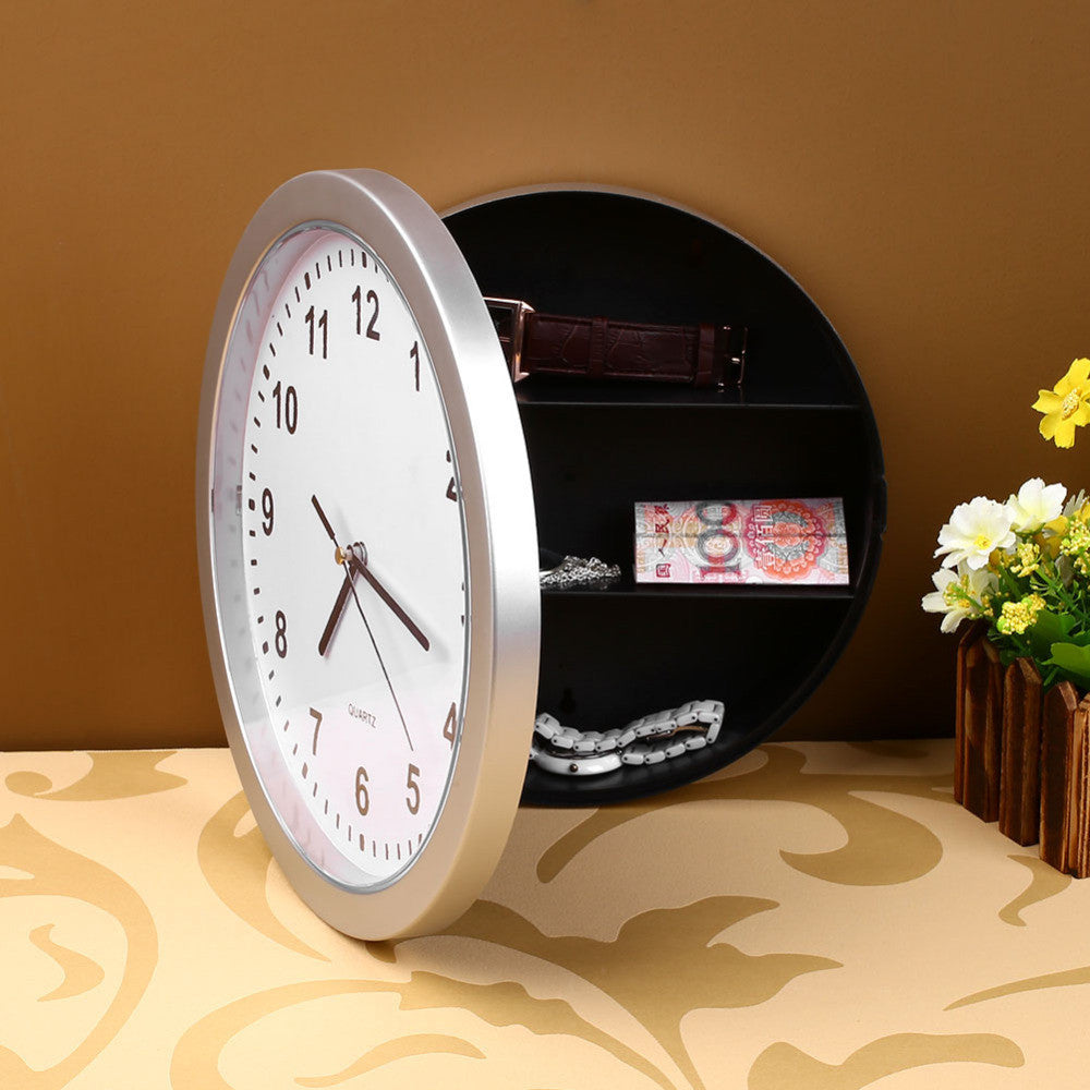 Online discount shop Australia - Creative Wall Clock Safe Money Jewellery Container Mechanical Storage Box Plastic Jewelry Money Hidden Secret Stash Safe Box